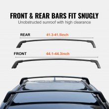VEVOR Roof Rack Cross Bars, Compatible with Toyota RAV4 2019-2023, 260lbs Load Capacity, Aluminum Anti-Rust Crossbars with Locks, Rooftop Cargo Bag Luggage Carrier (Not Fit for Adventure/TRD Off-Road)
