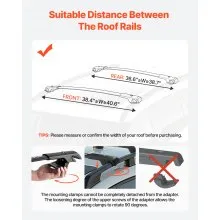 Roof Rack Cross Bars 200 LBS Capacity Compatible with Subaru Crosstrek 2018-2024