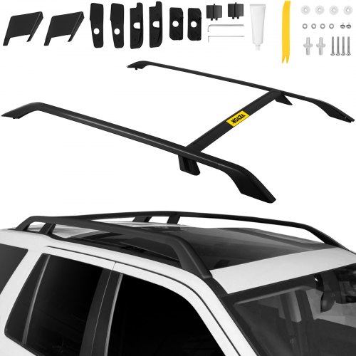 VEVOR 06-15 Car Roof Rack, 2 Pieces, Universal Car Accessories, Roof Rails, Aluminium for Land Rover Roof Rack, Black Roof Rack, Lightweight Aluminium, 185 x 22 x 16 cm Vehicle