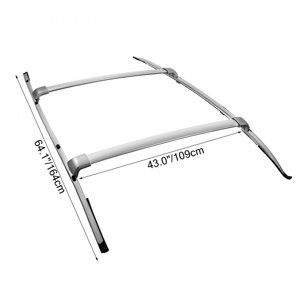 Fit for Honda Vezel HRV 2016-20 Aluminium Roof Rail Roof Rack Cross Bars - Silver