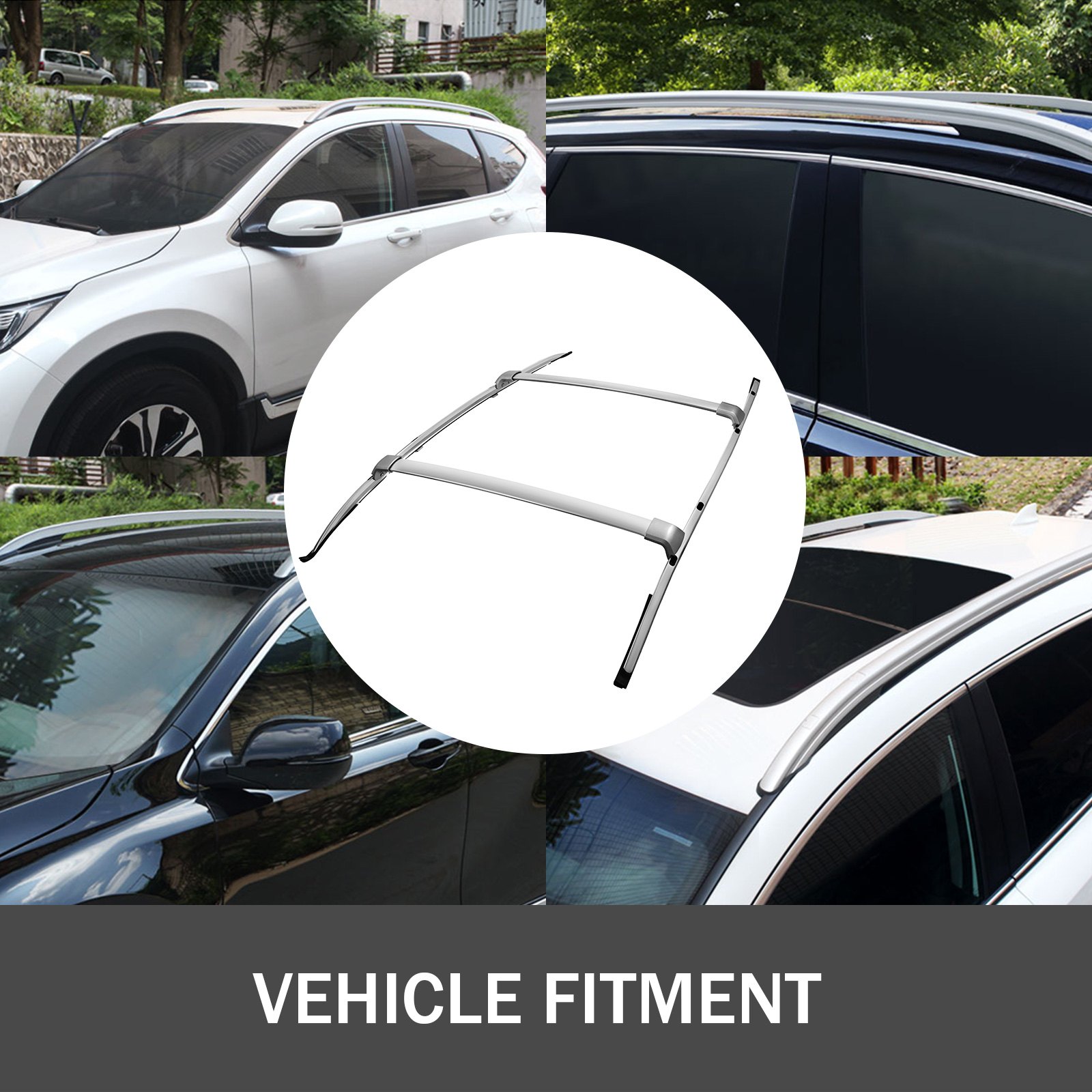 Fit for Honda Vezel HRV 2016-20 Aluminium Roof Rail Roof Rack Cross Bars - Silver
