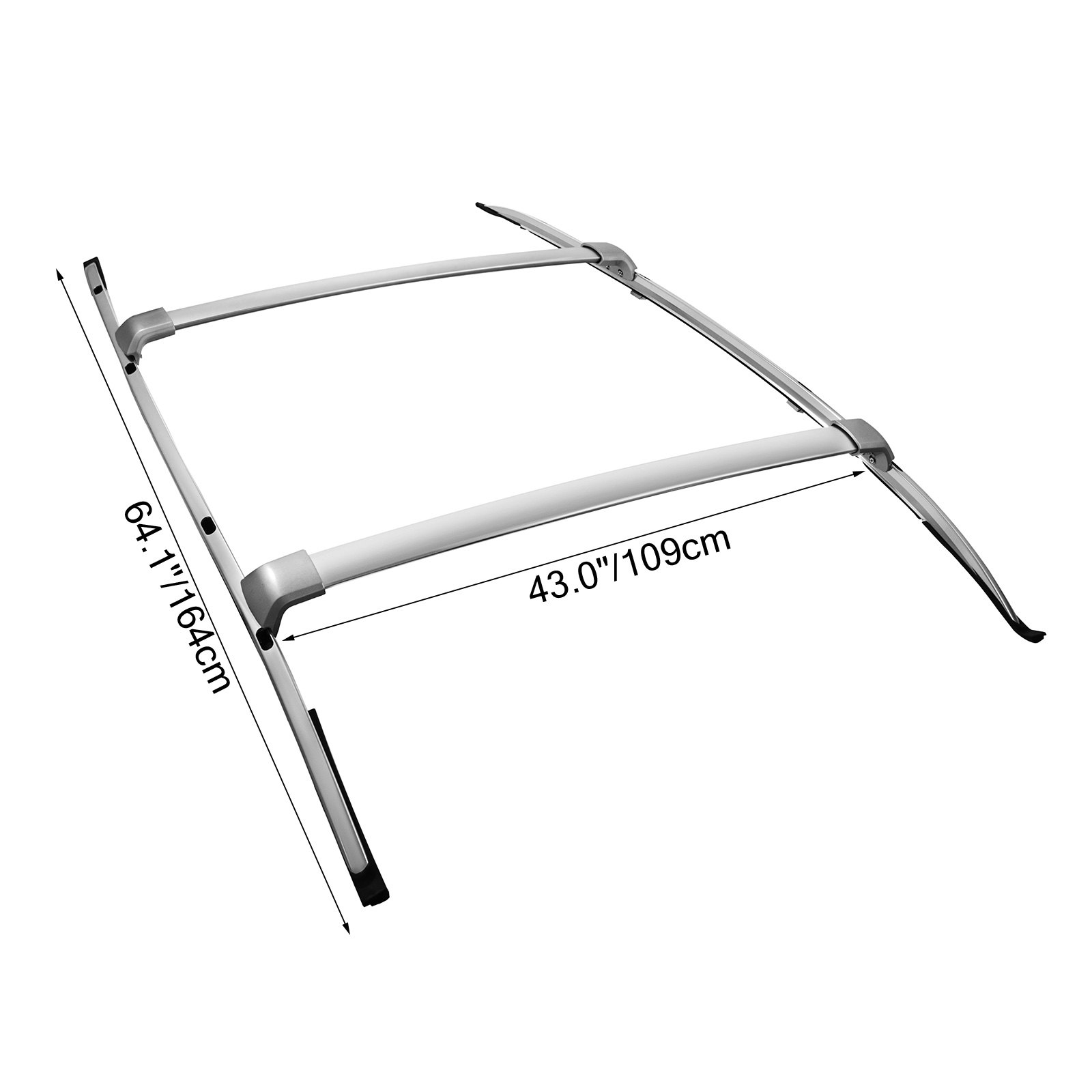 Fit for Honda Vezel HRV 2016-20 Aluminium Roof Rail Roof Rack Cross Bars - Silver