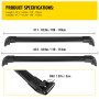 VEVOR Cross Bar Roof Racks for Hyundai Tucson 2016 2017 2018 2019 2021 Black Color New Top Roof Rack Crossbar Black