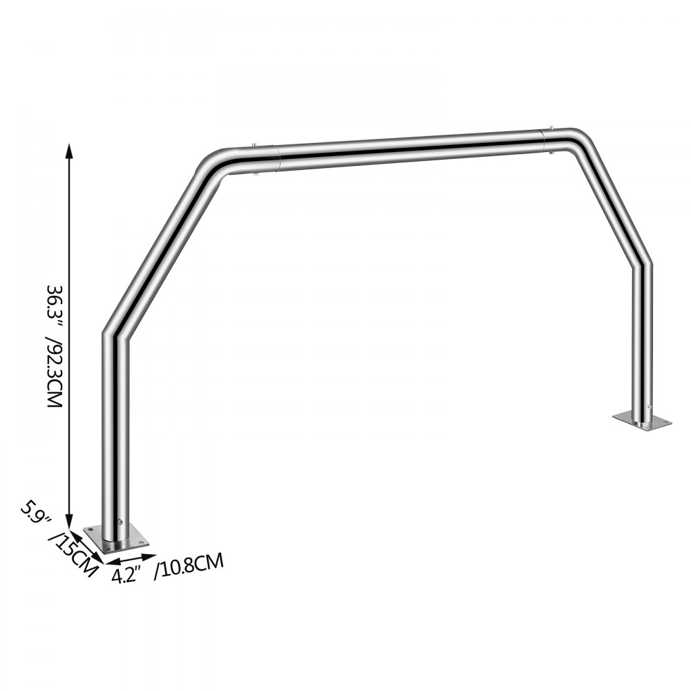 Universal 3" Truck Ladder Rack Stainless Steel Tray Pipe Rack Rear Suits LDV T60