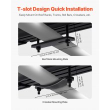 VEVOR 4.5 Gal Roof Rack Water Tank Portable Water Tank with Splash-Guard Panel