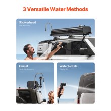 VEVOR 4 Gal Roof Rack Water Tank Portable Water Tank with Splash-Guard Panel