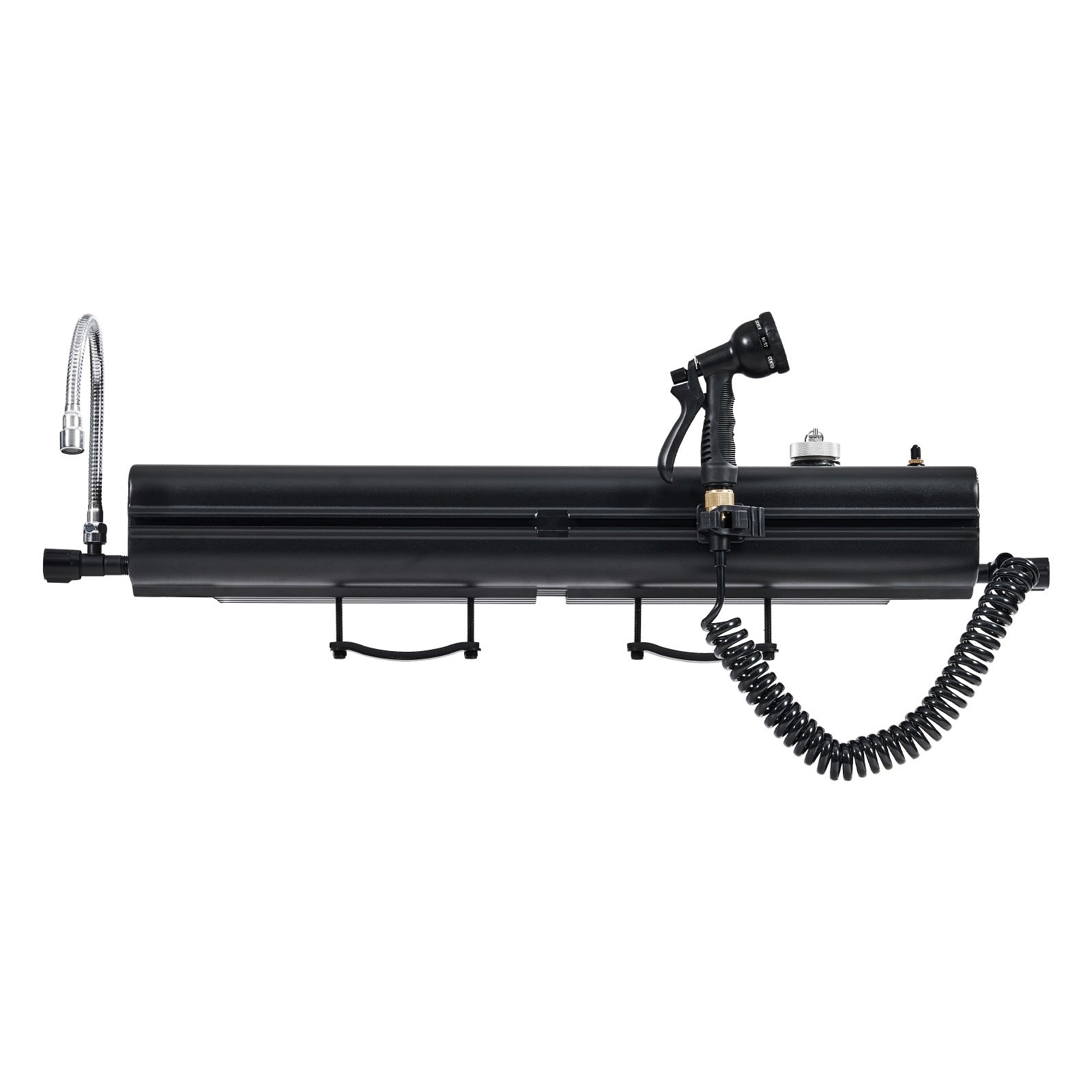 VEVOR Roof Rack Water Tank, 4 Gal, Multi-Dispensing Outdoor Tank with 2 Splash-Guard Panels & T-slot, High-Capacity Aluminum Tank with Pressurization Port, Fit for Trunks, Roll Bars, Crossbars
