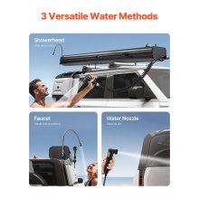 8 Gal Roof Rack Water Tank Portable Water Tank with Splash-Guard Panel