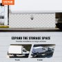 VEVOR undervognskasse, 48"×17"×18" pickup-opbevaringsboks, kraftig aluminium diamantpladeværktøjskasse med lås og nøgler, vandtæt traileropbevaringsboks med T-håndtagslås til lastbil, varevogn, trailer