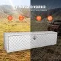 VEVOR Underbody Truck Box, 152.4 x 43.2 x 45.7 cm Pickup Storage Box, Heavy Duty Aluminum Diamond Plate Tool Box with Lock and Keys, Waterproof Trailer Storage Box with T-Handle Latch for Truck, Van, Trailer