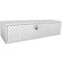 VEVOR Underbody Truck Box, 1524 x 610 x 610 mm Pickup Storage Box, Heavy Duty Aluminum Diamond Plate Tool Box with Lock and Keys, Waterproof Trailer Storage Box with T-Handle Latch for Truck, Van, Trailer