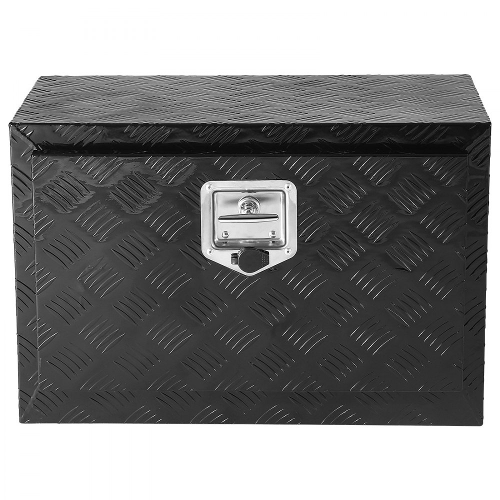 VEVOR Underbody Truck Box, 24" x 14" x 16" Pickup Storage Box, Heavy Duty Aluminum Diamond Plate Tool Box with Lock and Keys, Waterproof Trailer Storage Box with T-Handle Latch for Truck, Van, Trailer