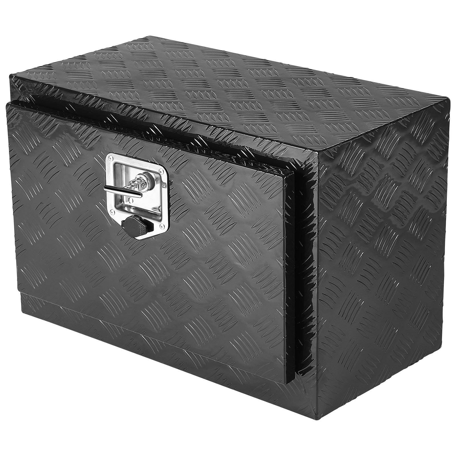 VEVOR Underbody Truck Box, 24" x 17" x 18" Pickup Storage Box, Heavy Duty Aluminum Diamond Plate Tool Box with Lock and Keys, Waterproof Trailer Storage Box with T-Handle Latch for Truck, Van, Trailer