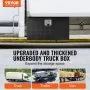 VEVOR Underbody Truck Box, 30" x 14" x 16" Pickup Storage Box, Heavy Duty Aluminum Diamond Plate Tool Box with Lock and Keys, Waterproof Trailer Storage Box with T-Handle Latch for Truck, Van, Trailer