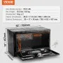 VEVOR Underbody Truck Box, 30" x 17" x 18" Pickup Storage Box, Heavy Duty Aluminum Diamond Plate Tool Box with Lock and Keys, Waterproof Trailer Storage Box with T-Handle Latch for Truck, Van, Trailer