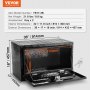 VEVOR Underbody Truck Box, 36" x 17" x 18" Pickup Storage Box, Heavy Duty Aluminum Diamond Plate Tool Box with Lock and Keys, Waterproof Trailer Storage Box with T-Handle Latch for Truck, Van, Trailer