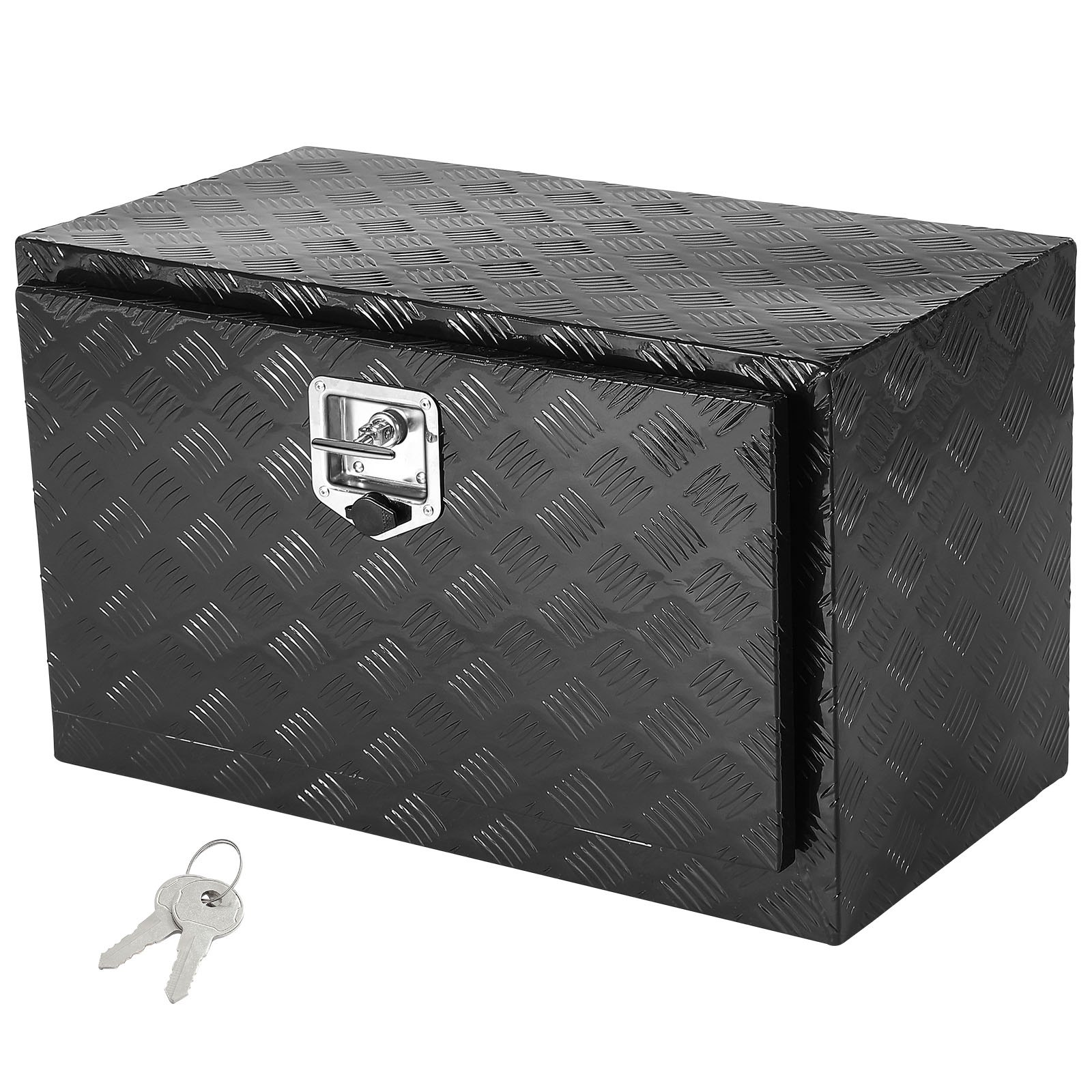 VEVOR Underbody Truck Box, 36" x 17" x 18" Pickup Storage Box, Heavy Duty Aluminum Diamond Plate Tool Box with Lock and Keys, Waterproof Trailer Storage Box with T-Handle Latch for Truck, Van, Trailer