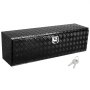 VEVOR Underbody Truck Box, 60" x 17" x 18" Pickup Storage Box, Heavy Duty Aluminum Diamond Plate Tool Box with Lock and Keys, Waterproof Trailer Storage Box with T-Handle Latch for Truck, Van, Trailer