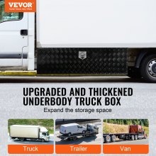 VEVOR Underbody Aluminum Truck Tool Box 60" x 17" x 18" Trailer RV Tool Storage