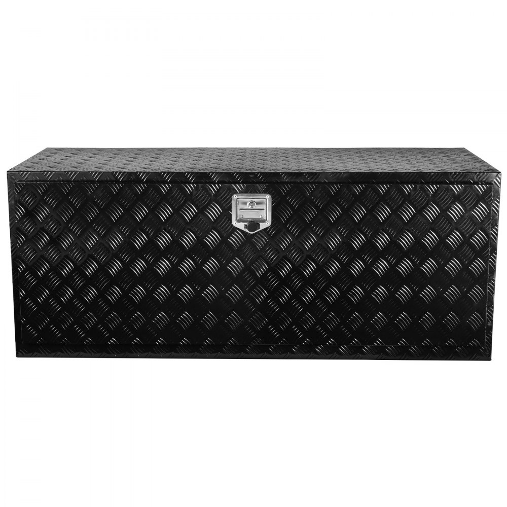VEVOR Underbody Truck Box, 60" x 24" x 24" Pickup Storage Box, Heavy Duty Aluminum Diamond Plate Tool Box with Lock and Keys, Waterproof Trailer Storage Box with T-Handle Latch for Truck, Van, Trailer