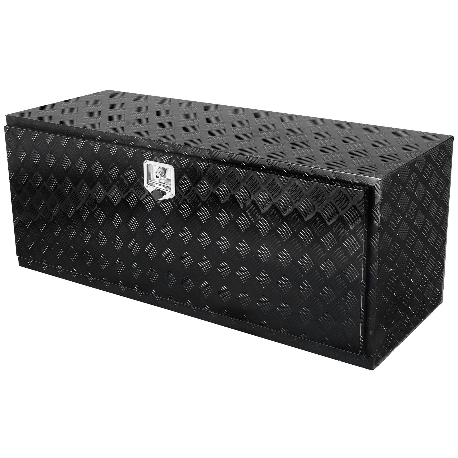 VEVOR Underbody Truck Box, 60" x 24" x 24" Pickup Storage Box, Heavy Duty Aluminum Diamond Plate Tool Box with Lock and Keys, Waterproof Trailer Storage Box with T-Handle Latch for Truck, Van, Trailer