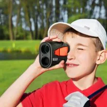 Telémetro magnético para golf VEVOR, telémetro láser para golf y caza de 1300 yardas, accesorio para golf con aumento de 6X y medición de distancia, bloqueo de bandera de alta precisión, vibración, pendiente y carga USB