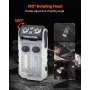 Rechargeable Keychain Flashlight Mini LED Flashlight with Clip & Magnetic Tail