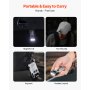 Rechargeable Keychain Flashlight Mini LED Flashlight with Clip & Magnetic Tail