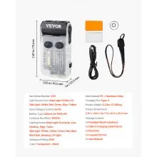 Rechargeable Keychain Flashlight Mini LED Flashlight with Clip & Magnetic Tail