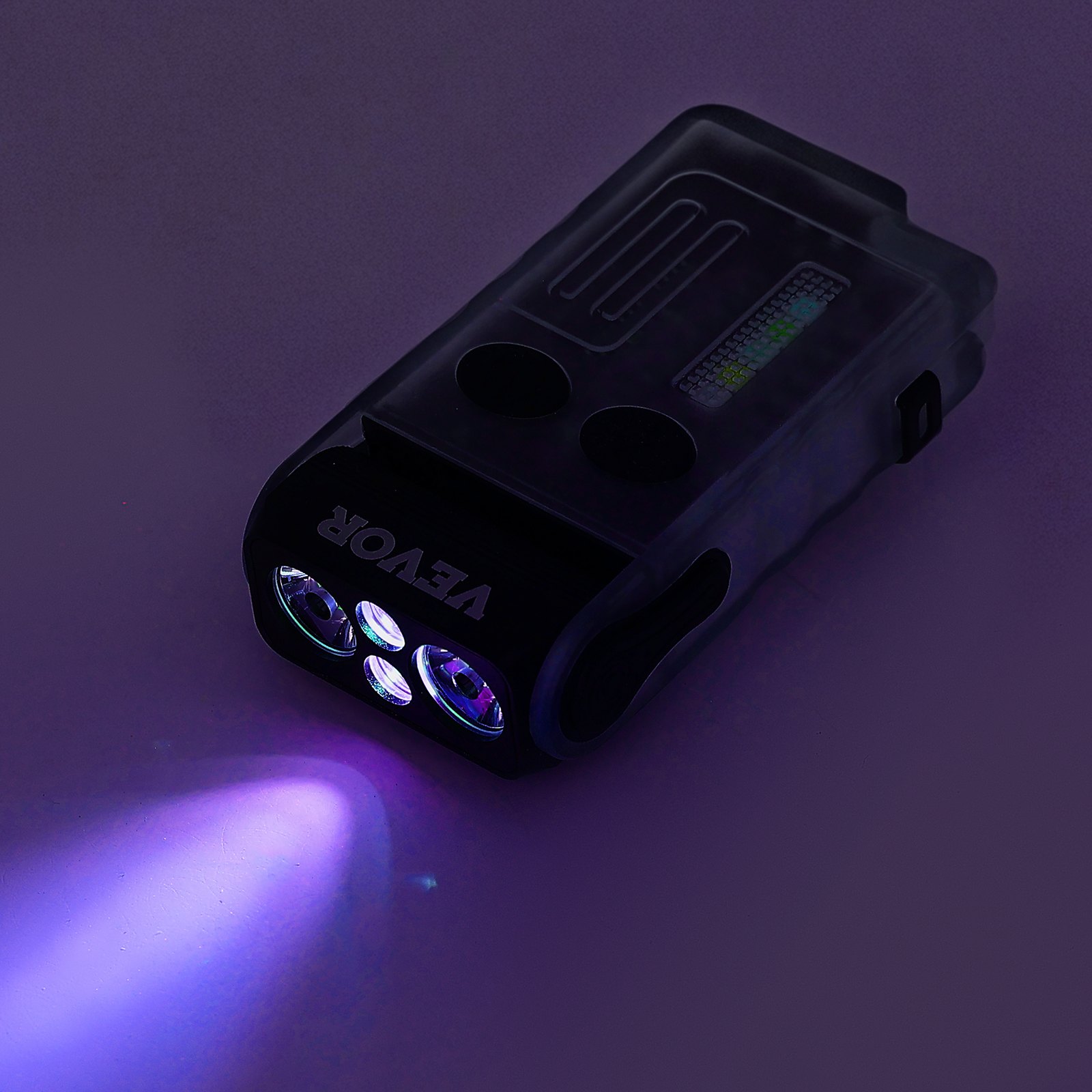 VEVOR Rechargeable Keychain Flashlight, Mini LED Flashlight with 13 Lighting Modes, Portable Pocket Flashlight with Clip, Magnetic Tail & 180° Rotating Head for Everyday Carry, Camping, Emergencies