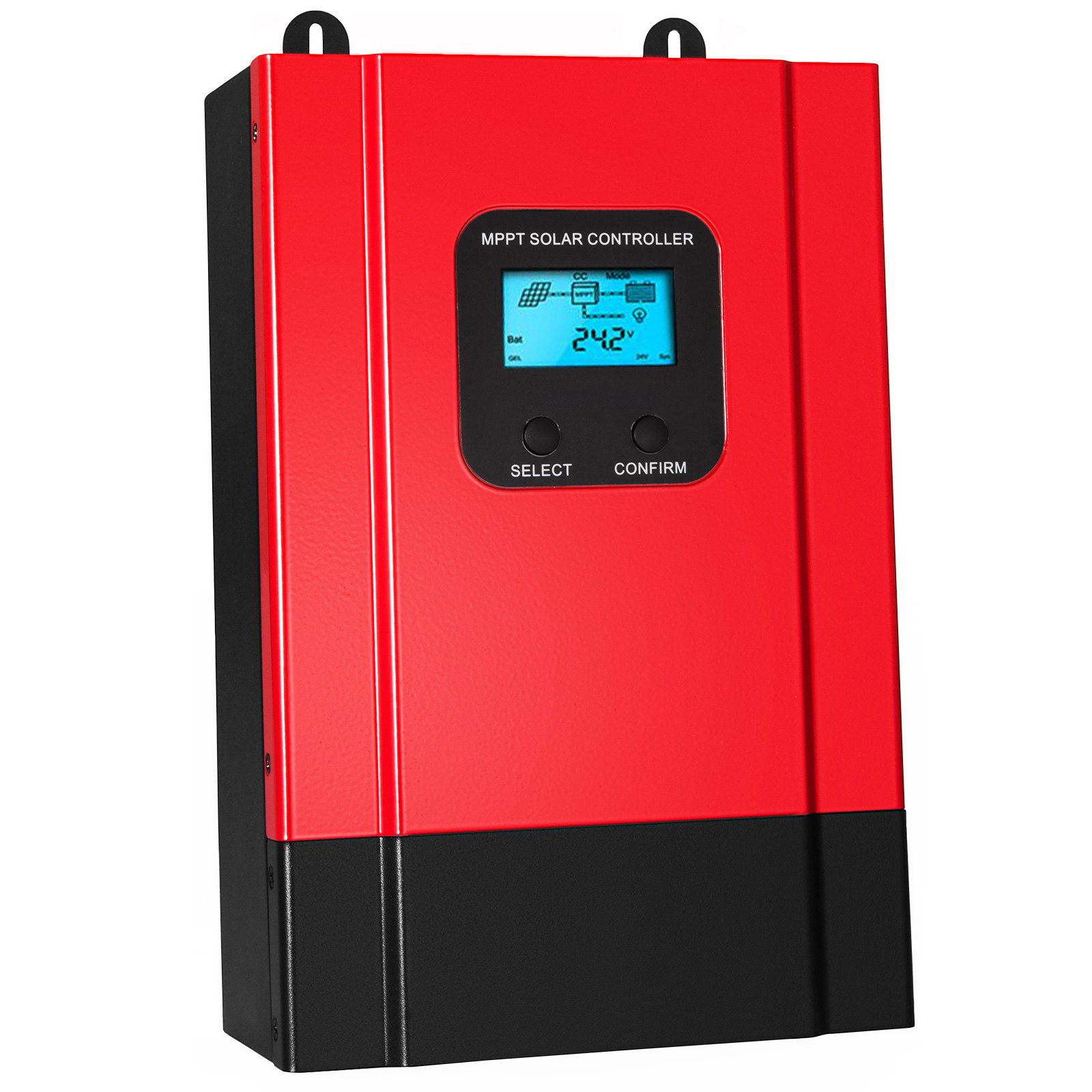 VEVOR 50A MPPT Solar Charge Controller 12V/24V/36V/48V Solar Panel Charge Regulatoror for Lead-Acid Sealed Gel AGM with LCD Display MAX 150VDC Off-Grid High Efficient