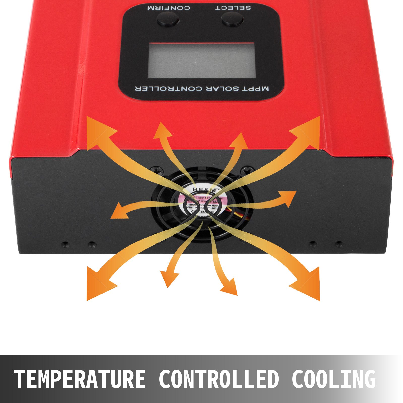 VEVOR 50A MPPT Solar Charge Controller 12V/24V/36V/48V Solar Panel Charge Regulatoror for Lead-Acid Sealed Gel AGM with LCD Display MAX 150VDC Off-Grid High Efficient