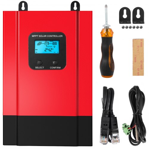 60A MPPT Solar Charge Controller 12V/24V/36V/48V System Max PV Input 150VDC LCD Display