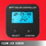 VEVOR MPPT Solar Charge Controller 12V/24V/36V/48V Solar Panel Charge Regulatoror for Lead-Acid Sealed Gel AGM with LCD Display MAX 150VDC Off-Grid High Efficient (60A)