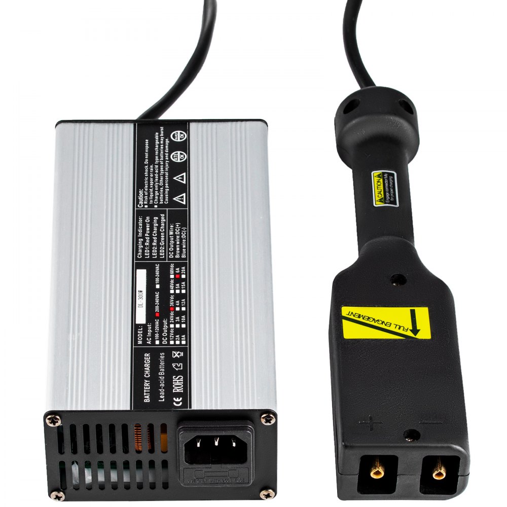 36V Golf Cart Battery Charger E-Z-GO Plug Trickle Mode Pure Aluminum Shell 6A