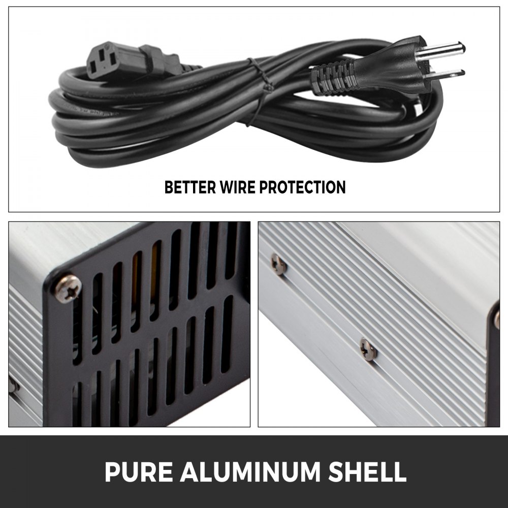 36V Golf Cart Battery Charger E-Z-GO Plug Trickle Mode Pure Aluminum Shell 6A