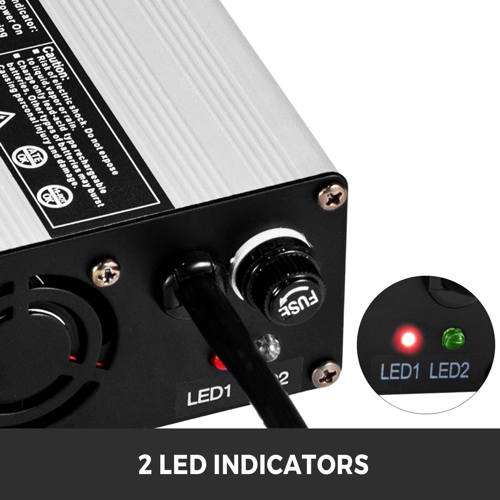 36V Golf Cart Battery Charger E-Z-GO Plug Trickle Mode Pure Aluminum Shell 6A