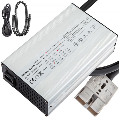 VEVOR 48V Golf Cart Battery Charger Lead Acid 2-Stage Charge Mode 15A