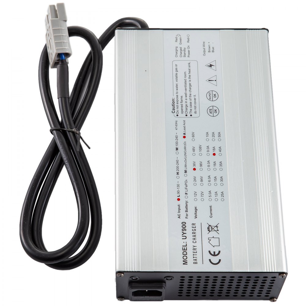 VEVOR 48V Golf Cart Battery Charger Lead Acid 2-Stage Charge Mode 15A