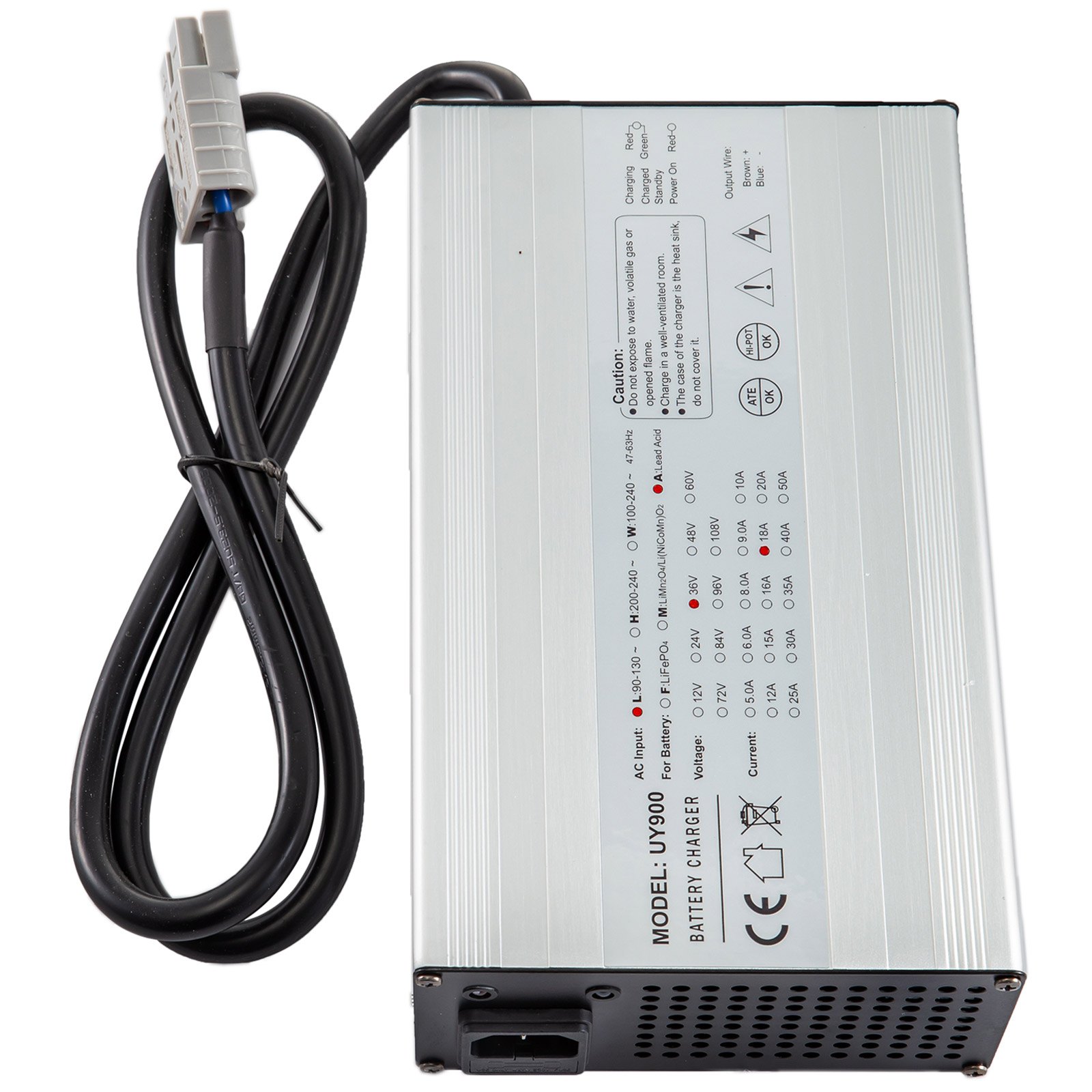 VEVOR 48V Golf Cart Battery Charger Lead Acid 2-Stage Charge Mode 15A