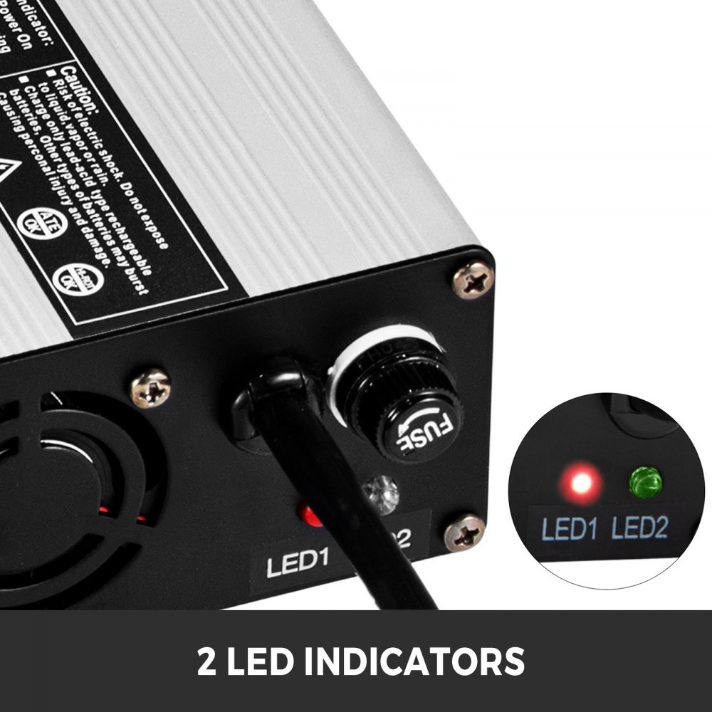 48V Golf Cart Battery Charger EZGO Plug Golf Trickle Charger 2-Stage Charge Mode