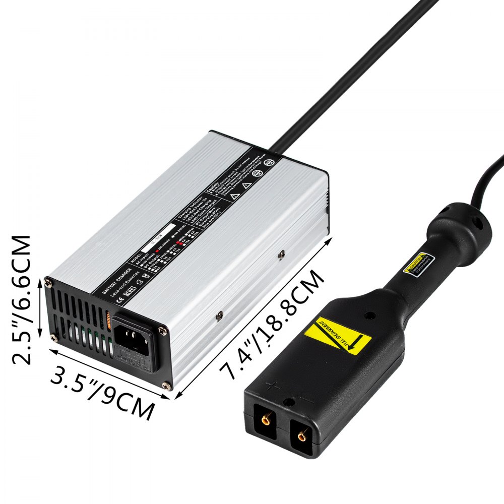 48V Golf Cart Battery Charger EZGO Plug Golf Trickle Charger 2-Stage Charge Mode