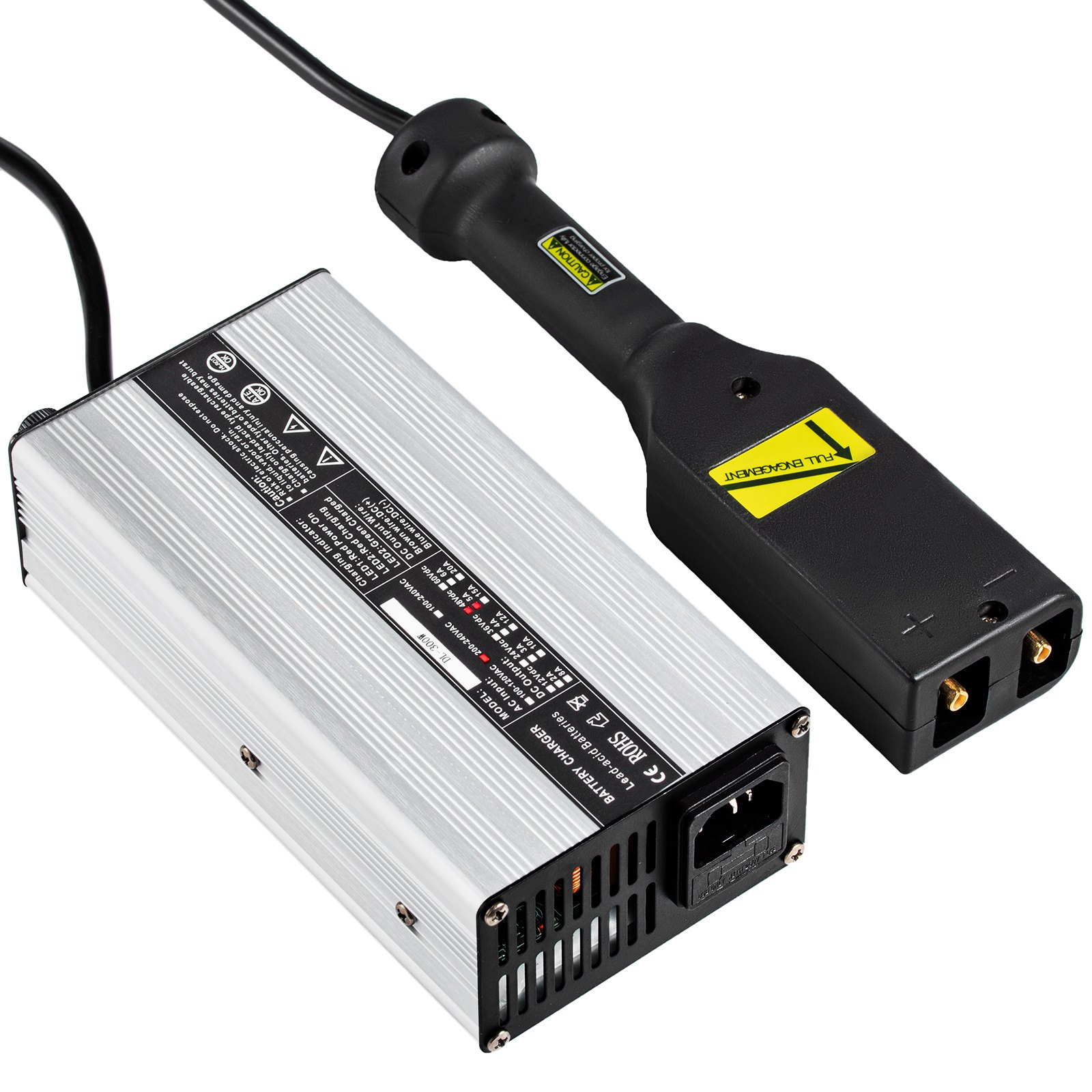 48V Golf Cart Battery Charger EZGO Plug Golf Trickle Charger 2-Stage Charge Mode