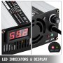 VEVOR 48V 5A Golf Cart Battery Charger with 3 Pin Round Plug and LED Indicator Light for Club Car Yamaha