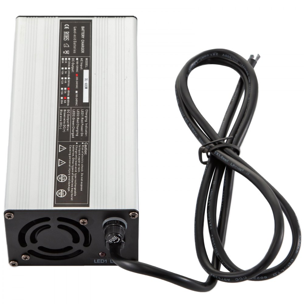 48V 6A Golf Cart Battery Charger Naked Wire Plug 220V Club Car Battery Charger