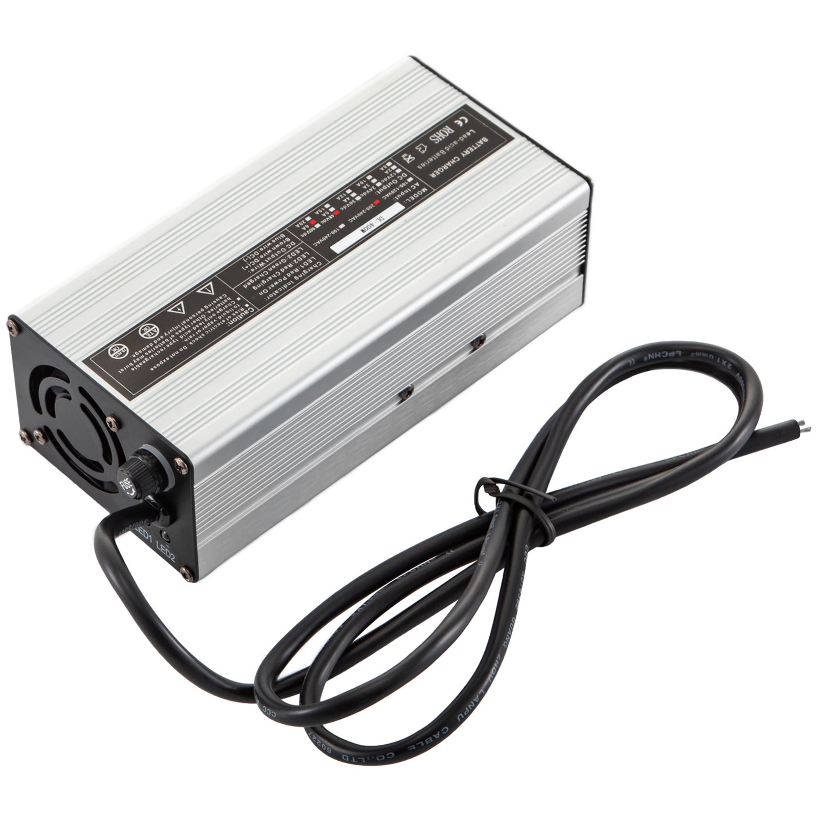 48V 6A Golf Cart Battery Charger Naked Wire Plug 220V Club Car Battery Charger