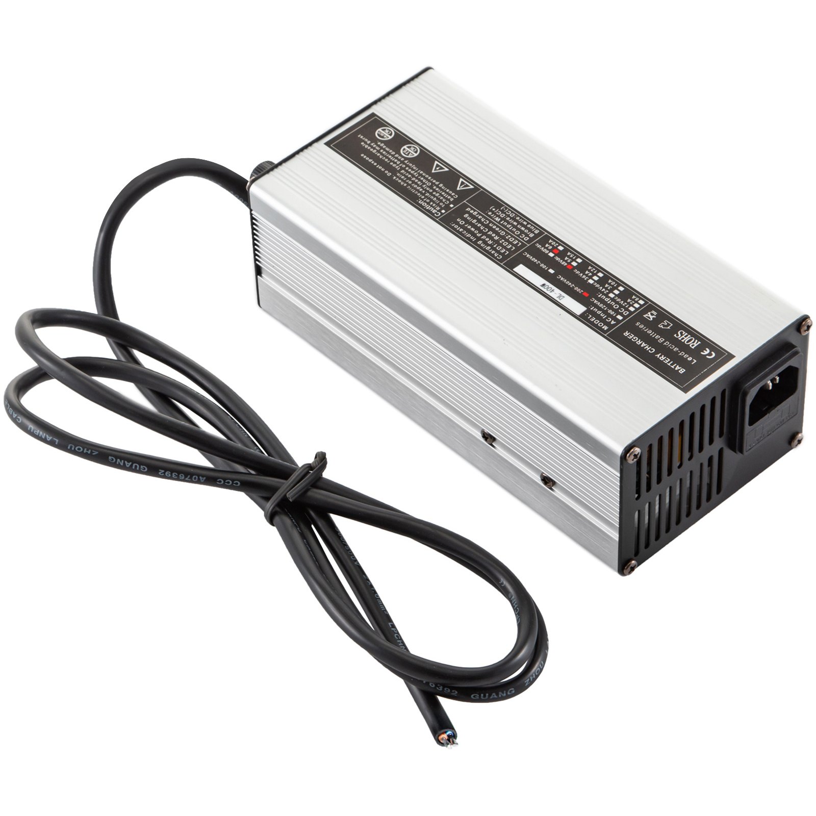 48V 6A Golf Cart Battery Charger Naked Wire Plug 220V Club Car Battery Charger