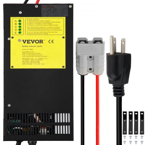 VEVOR 100 Amp RV Power Converter Charger, 110 Volt AC to 12 Volt DC, Power Supply Battery Converter Charger 1500W with 13-16V DC Adjustable Operating Range, Three-Stage Inverter, for RV Trailer Camper
