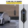 VEVOR Level 2 EV Charger, 32 Amp 110-240V, Portable Electric Vehicle Charger with 25 ft J1772 Charging Cable NEMA 14-50 Plug, 10/16/20/24/32A Adjustable Plug-in EV Charging Station for Electric Cars