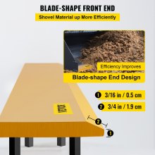 VEVOR Bucket Cutting Edge, 213x10x1.3 Bucket Edge, Weld-on and Bolt-on Advanced Cutting Edge, 16Mn Carbon-manganese Steel Loader Cutting Edge, Skid Steer Cutting Edge with Paint for Excavator and Load